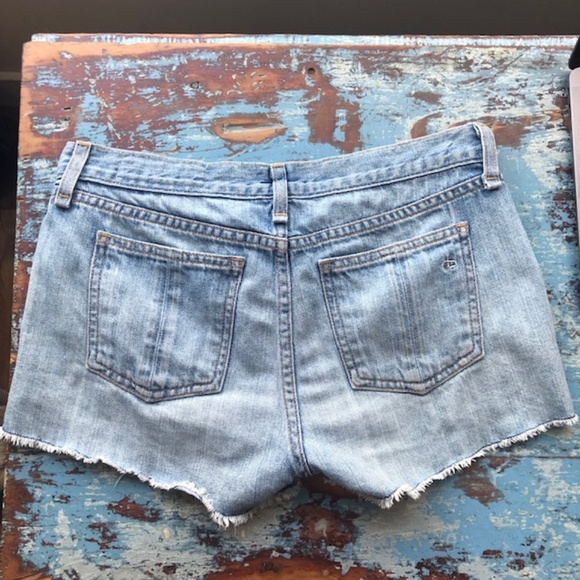 RAG & BONE Mid Rise Moto Denim Shorts Size 25 - Picture 7 of 12